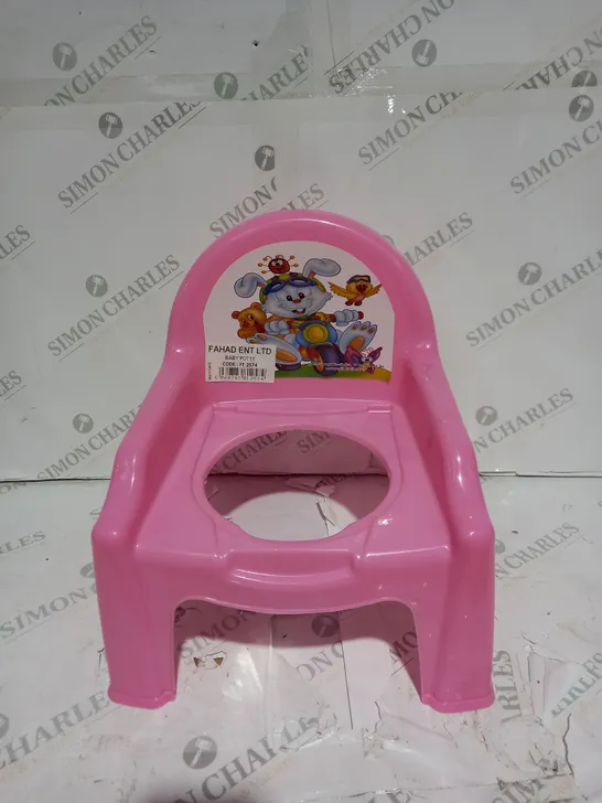 PINK PLASTIC BABYS POTTY 