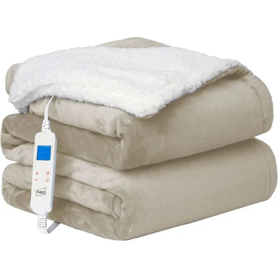 BOXED NEO 160W HEATHER THROW BLANKET - GREY // SIZE: 160 X 130cm