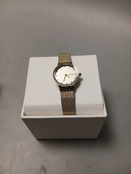 SKAGEN FREJA TWO COLOUR MESH BRACELET WATCH