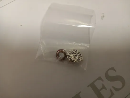 BOX OF 4 PANDORA CHARMS TO INCLUDE FAMILY TREE AND `J` 