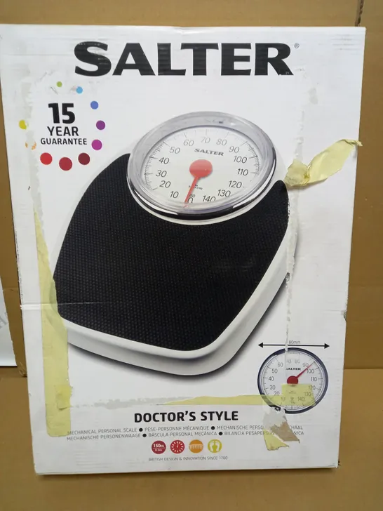 BOXED SALTER DOCTORS STYLE MECHANICAL PERSONAL SCALE 