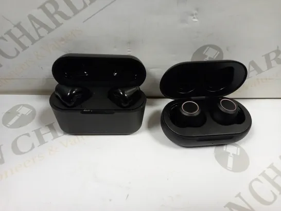 LOT OF APPROXIMATELY 10 EARBUDS AND HEADPHONES TO INCLUDE MIXX 0X1 WIRED HEADPHONES, TRUE WIRELESS EARBUDS WITH CHARGING CASE, JVC EARBUDS (HA-A3T), ETC