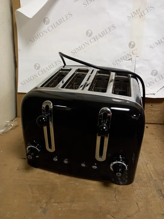 DUALIT 46205 4 SLOT LITE TOASTER IN BLACK FINISH