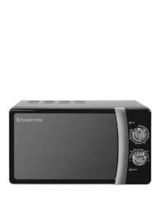 BOXED RUSSELL HOBBS RHMM701B 17-LITRE MANUAL MICROWAVE - JET BLACK RRP £79