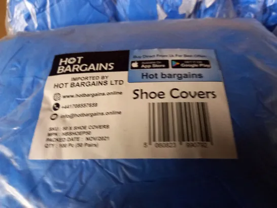 LOT OF 4 50-PAIR PACKS OF DISPOSABLE SHOE COVERS