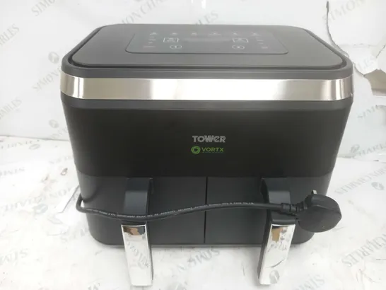 BOXED TOWER 8 LITRE DUAL BASKET AIR FRYER