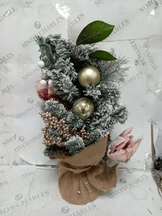 FROSTED ROSE TABLE TOP TREE RRP £29.99