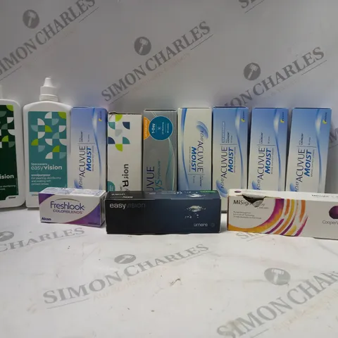 LOT OF HOUSEHOLD ITEMS TO INCLUDE FRESHLOOK COLOURBLENDS ALCON CONTACT LENSES , ETC