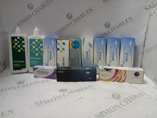 LOT OF HOUSEHOLD ITEMS TO INCLUDE FRESHLOOK COLOURBLENDS ALCON CONTACT LENSES , ETC