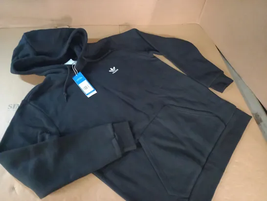 ADIDAS ESSENTIALS HOODIE IN BLACK - UK M