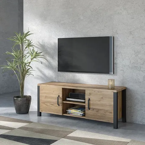 BOXED MONANGO TV STAND FOR TV'S UP TO 55" (1 BOX)