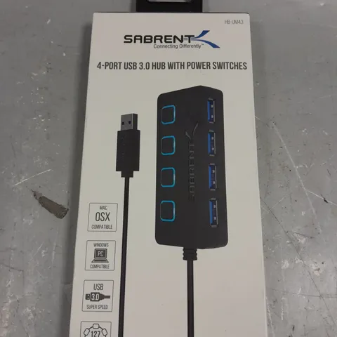 BOXED SABRENT 4-PORT USB 3.0 HUB 