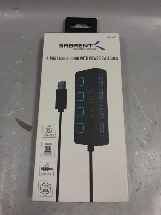 BOXED SABRENT 4-PORT USB 3.0 HUB 