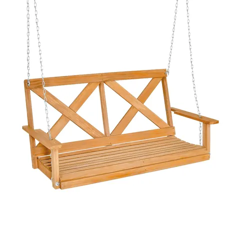 BOXED 2-PERSON PORCH SWING CHAIR WITH ADJUSTABLE CHAINS (1 BOX)