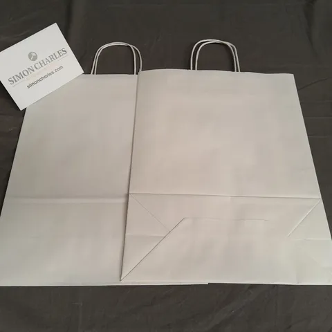 LARGE QUANTITY OF 42X32CM WHITE PAPER BAGS