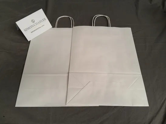 LARGE QUANTITY OF 42X32CM WHITE PAPER BAGS