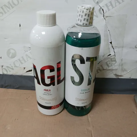 LOT OF 2 STJARNAGLOSS CAR WASH AND SPRAY SEALANT / COLLECTION ONLY 