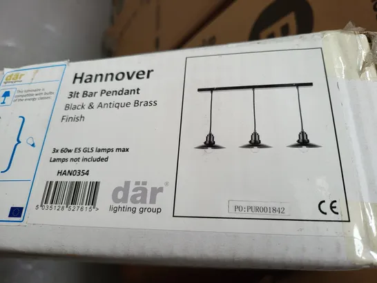 HANNOVER 3LT BAR PENDANT 