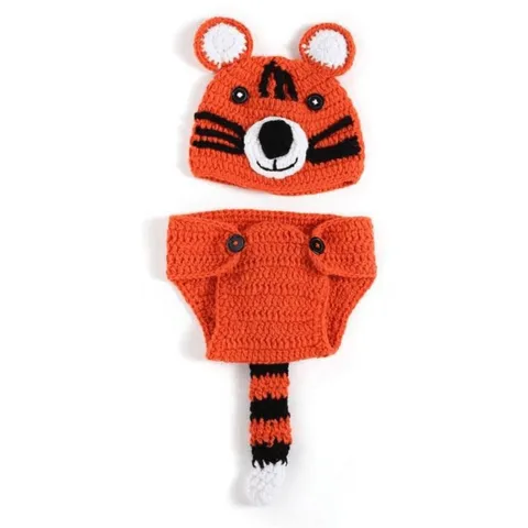 APPROXIMATELY 5 BRAND NEW CROCHET TIGER DRESS UP OUTFIT