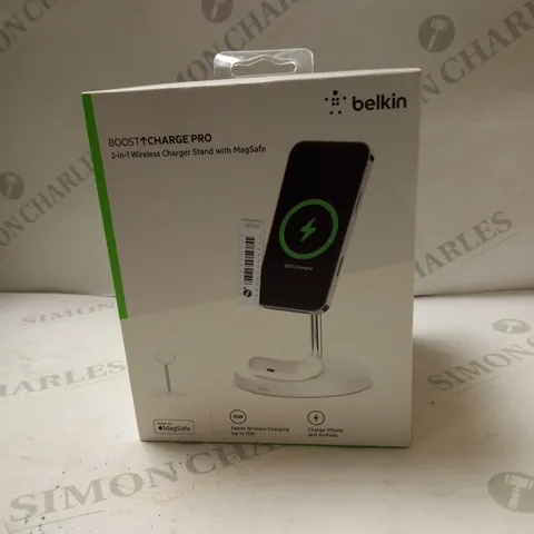 BELKIN 2 IN 1 WIRELESS CHARGER STAND WITH MAGSAFE