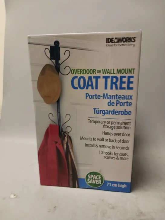 LOT OF 3 IDEAWORKS OVERDOOR OR WALL MOUNT COAT TREE HANGER