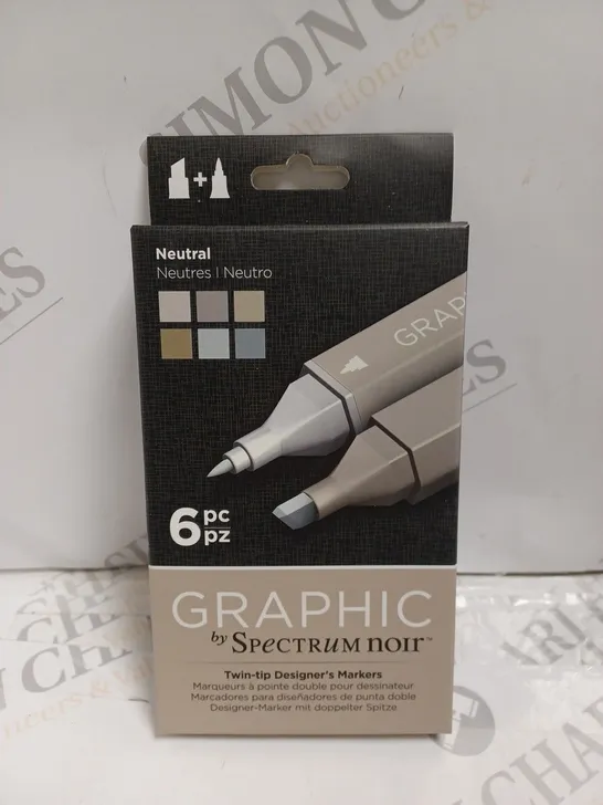 5 X BOXES OF GRAPHIC TWIN TIP DESIGNER MARKERS BY SPECTRUM NOIR