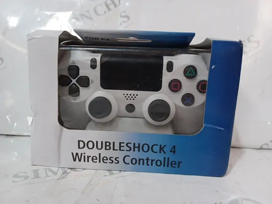 BOXED UNBRANDED DOUBLESHOCK WIRELESS GAMING CONTROLLER IN WHITE