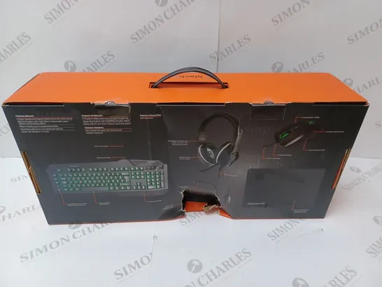 BRAND NEW BOXED BLACKWEB 4 IN 1 GAMING KIT INCLUDING KEYBOARD, MOUSE AND HEADSET