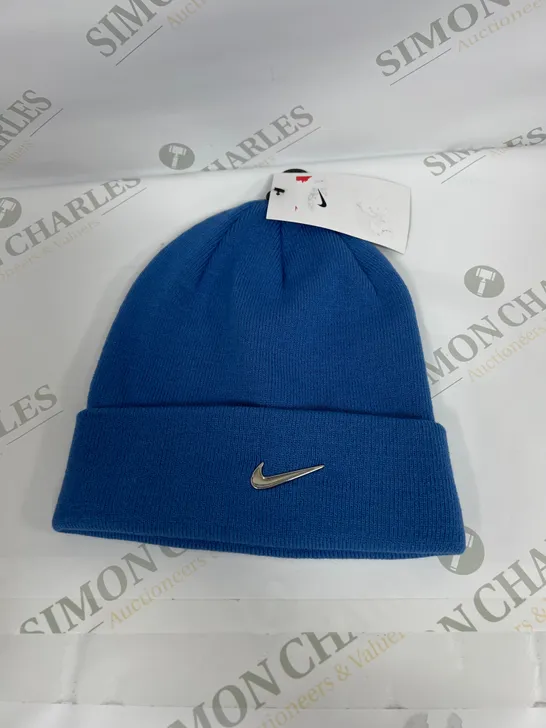 NIKE JUST DO IT BEANIE IN BLUE