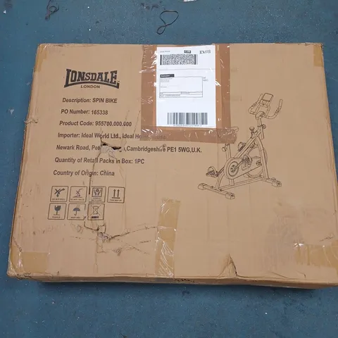 BOXED LONSDALE SPINBIKE WITH WEIGHTED FLY WHEEL 