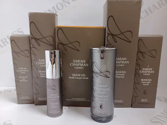 APPROX 5 SARAH CHAPMAN ITEMS INCLUDING MULTI-C SUPER SHOTS, OVERNIGHT FACIAL AND SKINESIS ULTIMATE DEFENSE