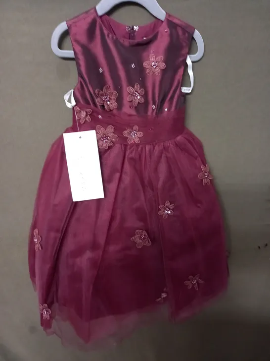 MARK LESLEY KIDS OCCASIONAL DRESS IN GRAPE - 2 YEARS