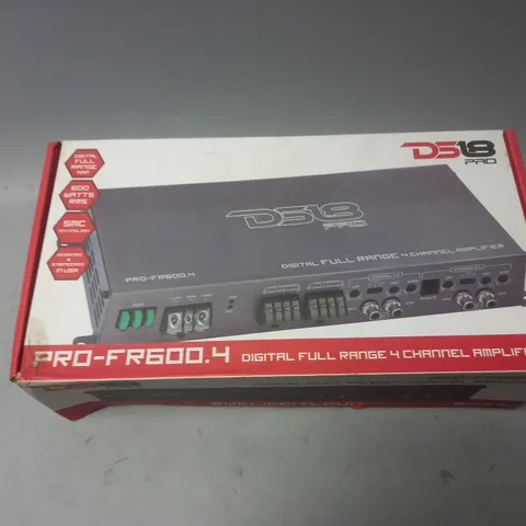 BOXED DS18 PRO-FR600.4 DIGITAL FULL RANGE 4 CHANNEL AMPLIFIER 