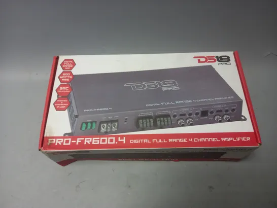 BOXED DS18 PRO-FR600.4 DIGITAL FULL RANGE 4 CHANNEL AMPLIFIER 