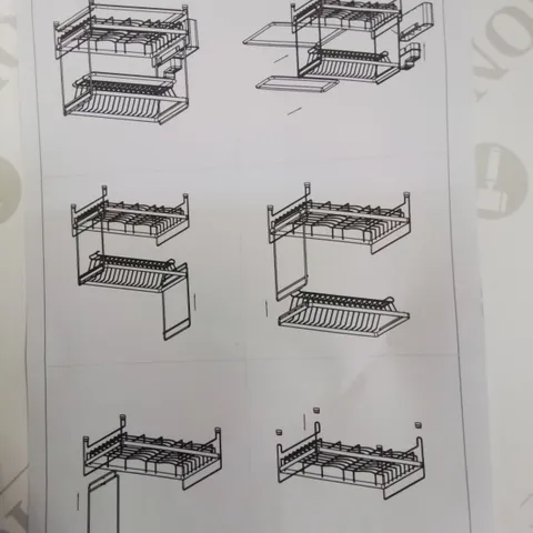 BOXED BRAODOAKS METAL 2 TIER DISH RACK