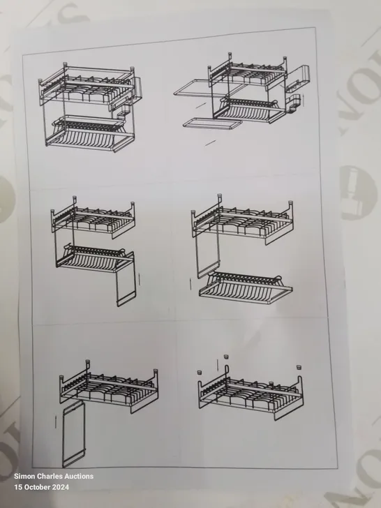 BOXED BRAODOAKS METAL 2 TIER DISH RACK