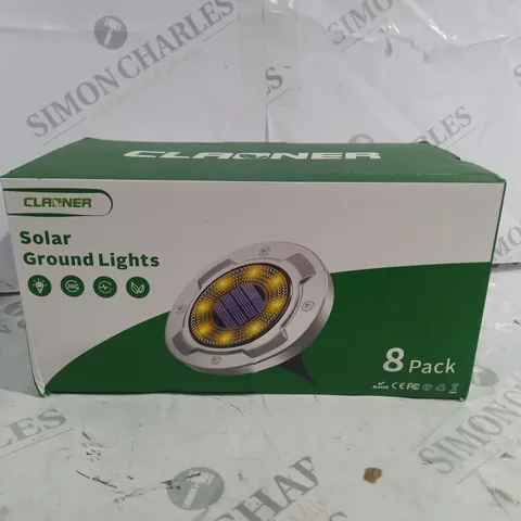 BOXED CLAONER 8-PACK OF SOLAR GROUND LIGHTS