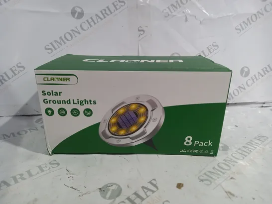 BOXED CLAONER 8-PACK OF SOLAR GROUND LIGHTS