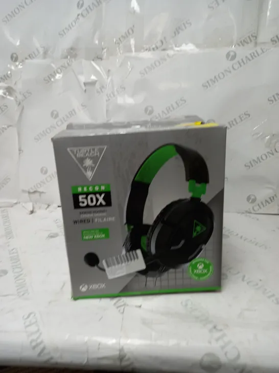 BOX OF APPROX 5 TURTLE BEACH RECON 50X HEADSETS IN BLACK 