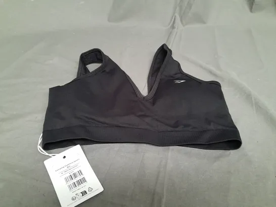 GYMSHARK EVERYDAY SEAMLESS SPORTS BRA IN BLACK - MEDIUM KIDS