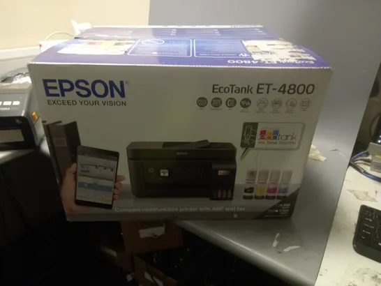 BOXED EPSON ECOTANK ET-4800 COMPACT MULTIFUNCTION PRINTER WITH ADF AND FAX