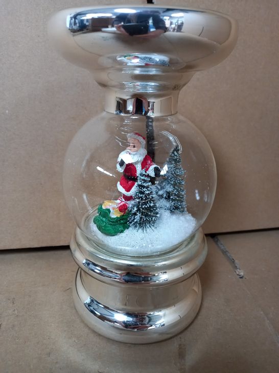 SANTA EXPRESS PRE-LIT SCENIC SNOWY CANDLE HOLDER