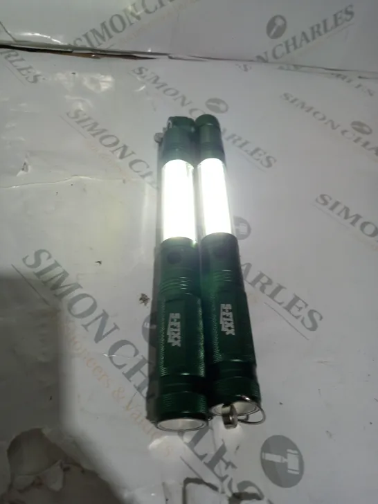 SFIXX SET OF 2 LED TORCHES IN DARK GREEN