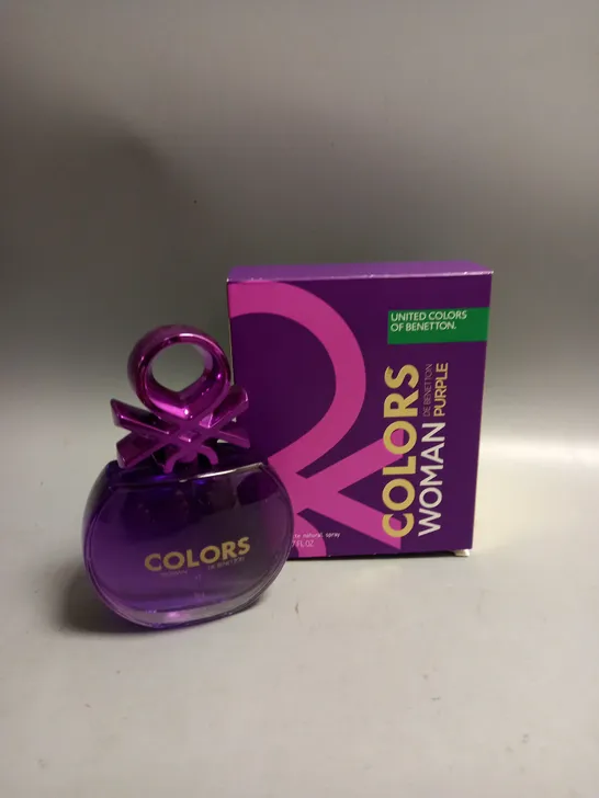 BOXED UNITED COLORS OF BENETTON COLORS WOMAN PURPLE EAU DE TOILETTE SPRAY 80ML