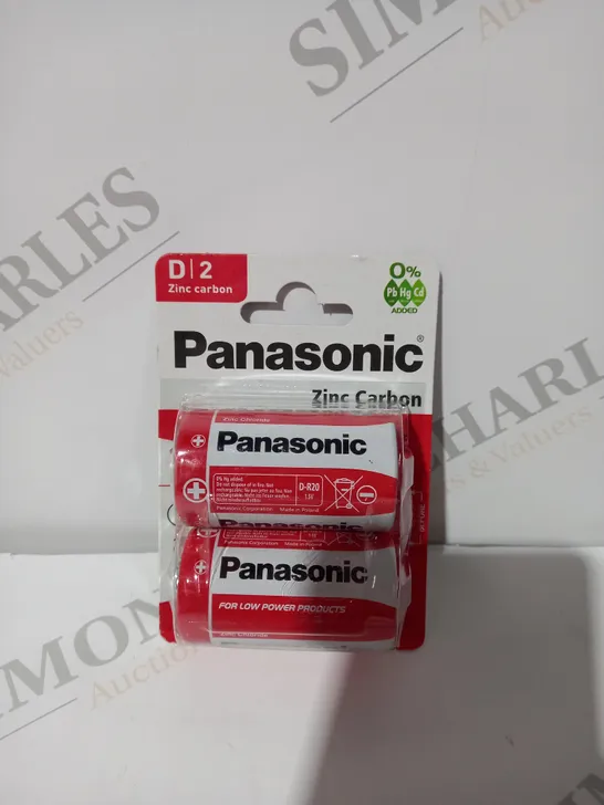 BOXED PANASONIC D2 ZINC CARBON BATTERYS 