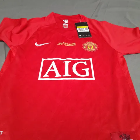 NIKE MANCHESTER UNITED FOOTBALL CLUB FINAL MOSCOW 2008 SHIRT - SIZE 26