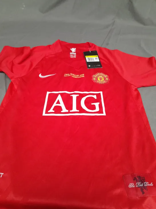 NIKE MANCHESTER UNITED FOOTBALL CLUB FINAL MOSCOW 2008 SHIRT - SIZE 26