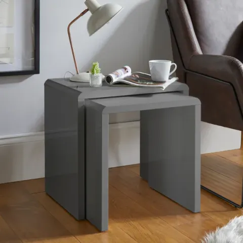 BOXED KNOX NEST OF TABLES GREY 