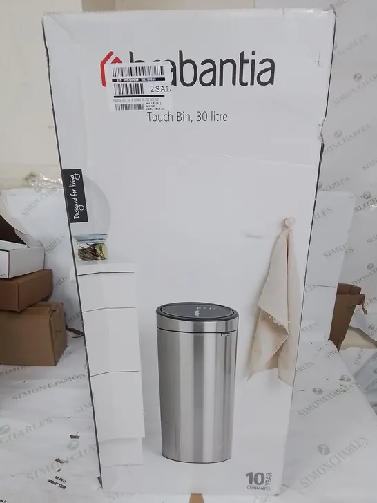 BRABANTIA TOUCH BIN 30L IN BLACK RRP £130