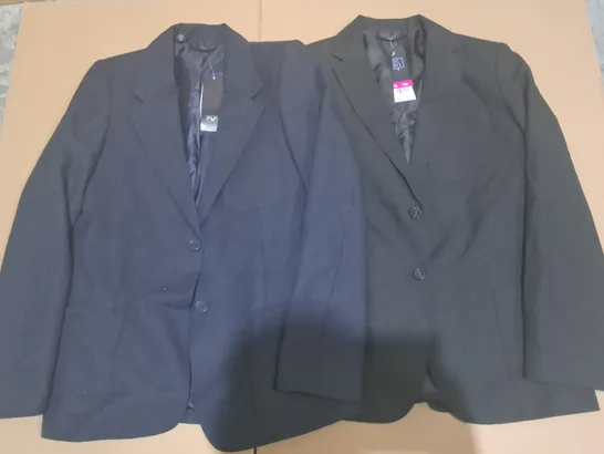 LOT OF APPROXIMATELY 50 SOFT TOUCH SCHOOL BLAZERS IN BLACK & NAVY - VARIOUS SIZES 